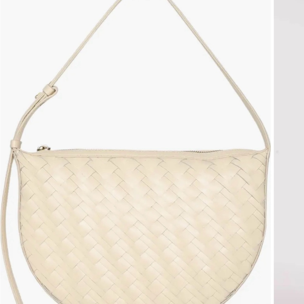 Walter Baker Cream Woven Shoulder Bag